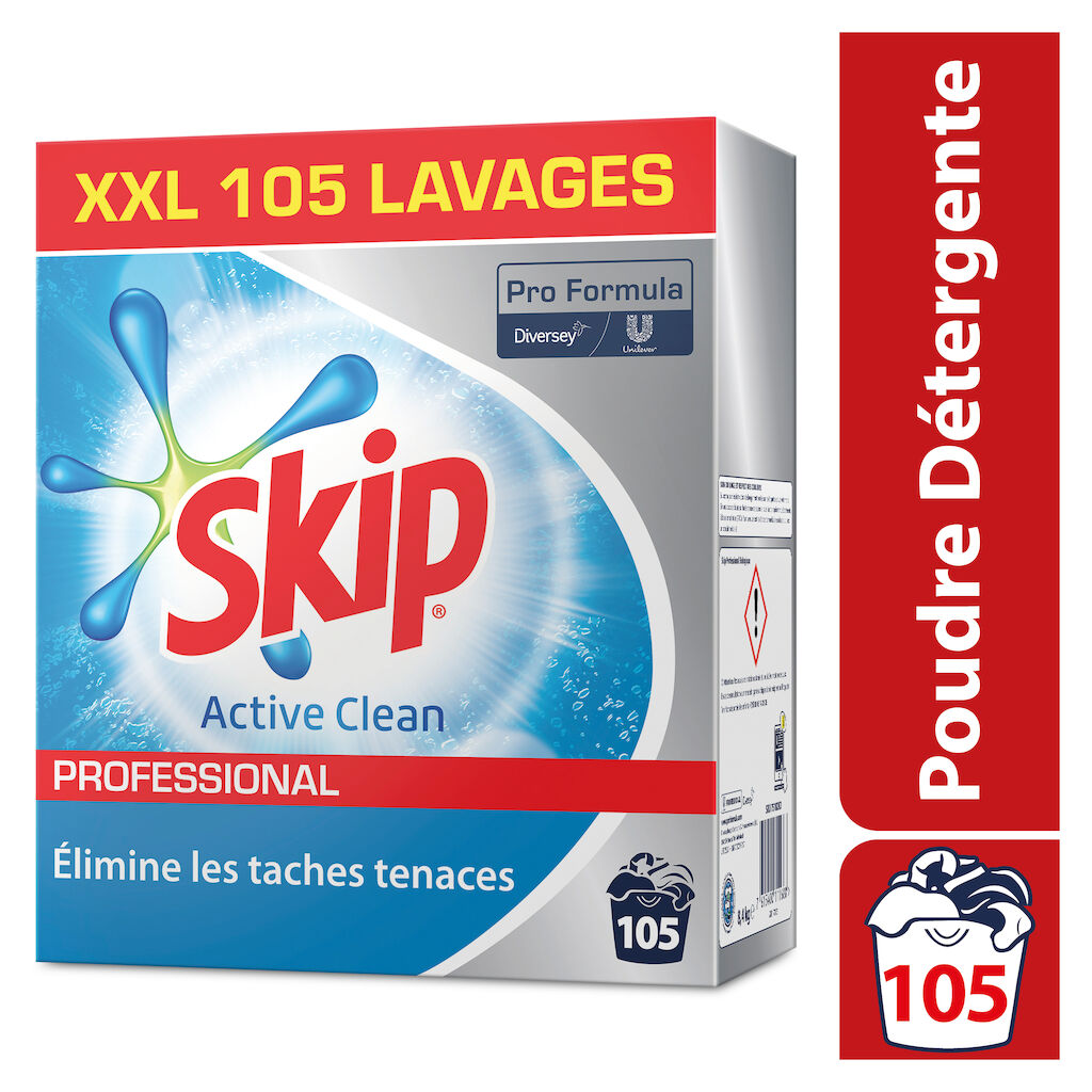 Skip Professionnel Poudre 105 lavages 8.4kg - Lessive en poudre de lavage complète